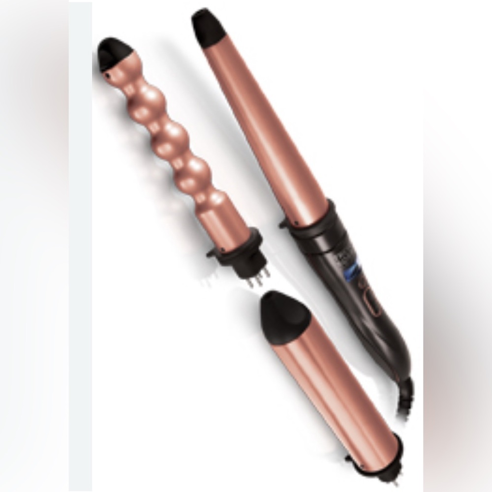 WAVYTALK 2‎ IN ONE INTERCHANGEABLE CURLING IRON SET 1 BUBBLE WAND 1 CURLING WAND